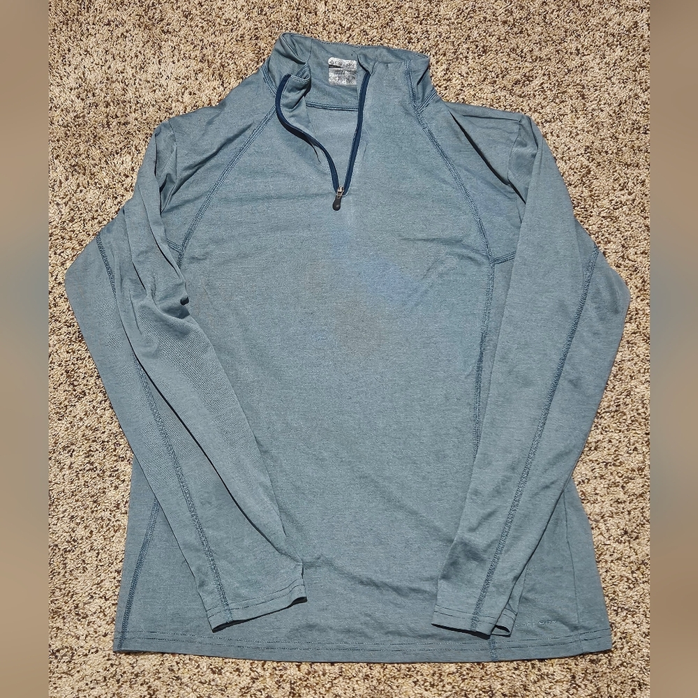 Columbia Women's Blue Quarter-Zip Sweater Small